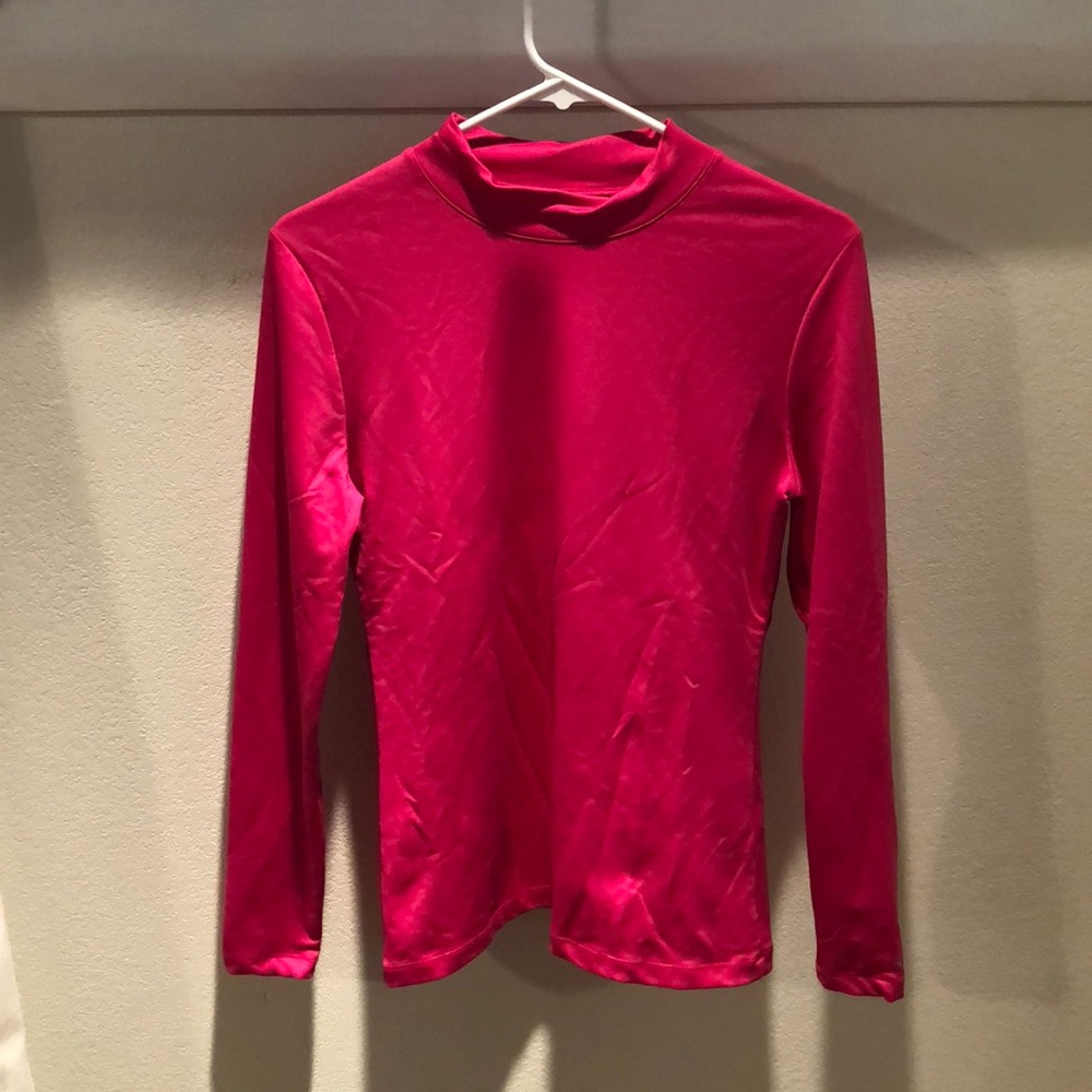 Bright pink long sleeve warmth pull over